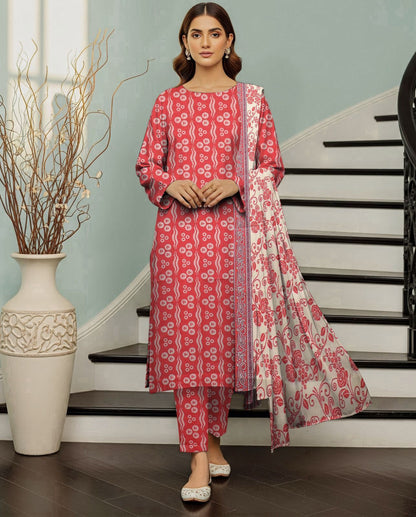 DHANAK PRINTED 3pc With WOOL SHAWL