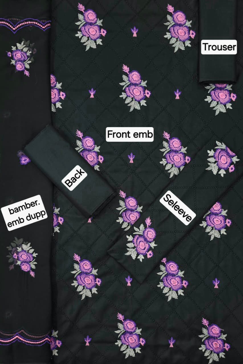 MARIA.B DHANAK EMB 3pc WITH BAMBER EMB DUPPATA