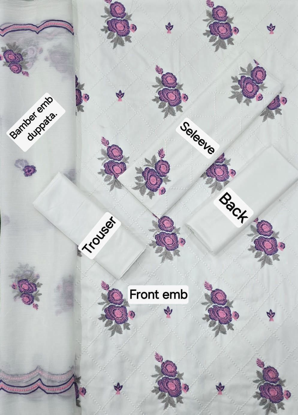 MARIA.B DHANAK EMB 3pc WITH BAMBER EMB DUPPATA