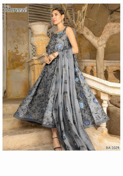 ZAIB DHANAK EMB 3pc WITH DHANAK EMB DUPPATA