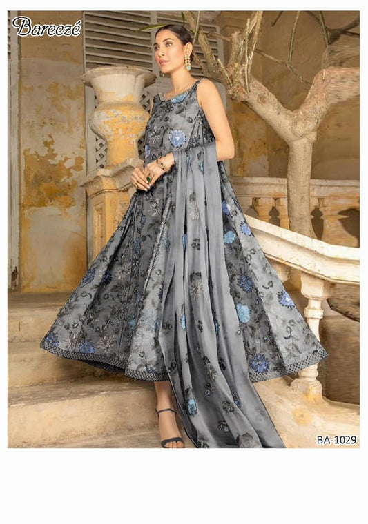 ZAIB DHANAK EMB 3pc WITH DHANAK EMB DUPPATA