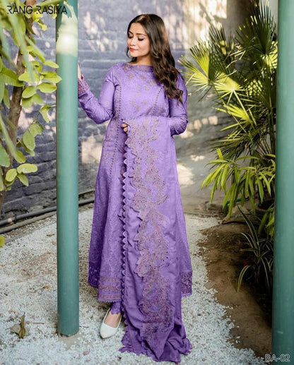 RANG RASIA DHANAK EMB 3pc WITH DHANAK EMB DUPPATA